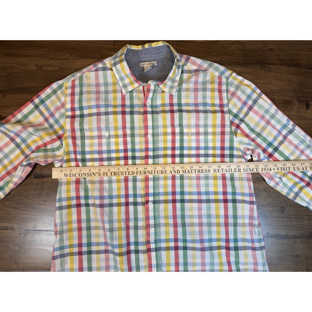 Carbon 2 Cobalt, Long Sleeve, Plaid, Button Up, Size L, - Picture 2 of 5